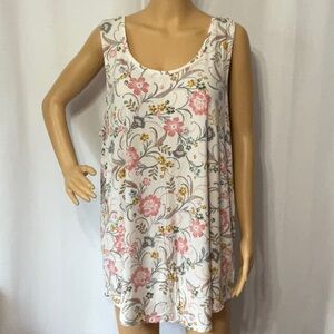 Old Navy Luxe XXL Tall Floral Sleeveless Top